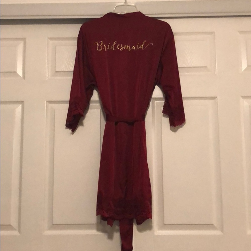 Maroon Bridesmaid Robe